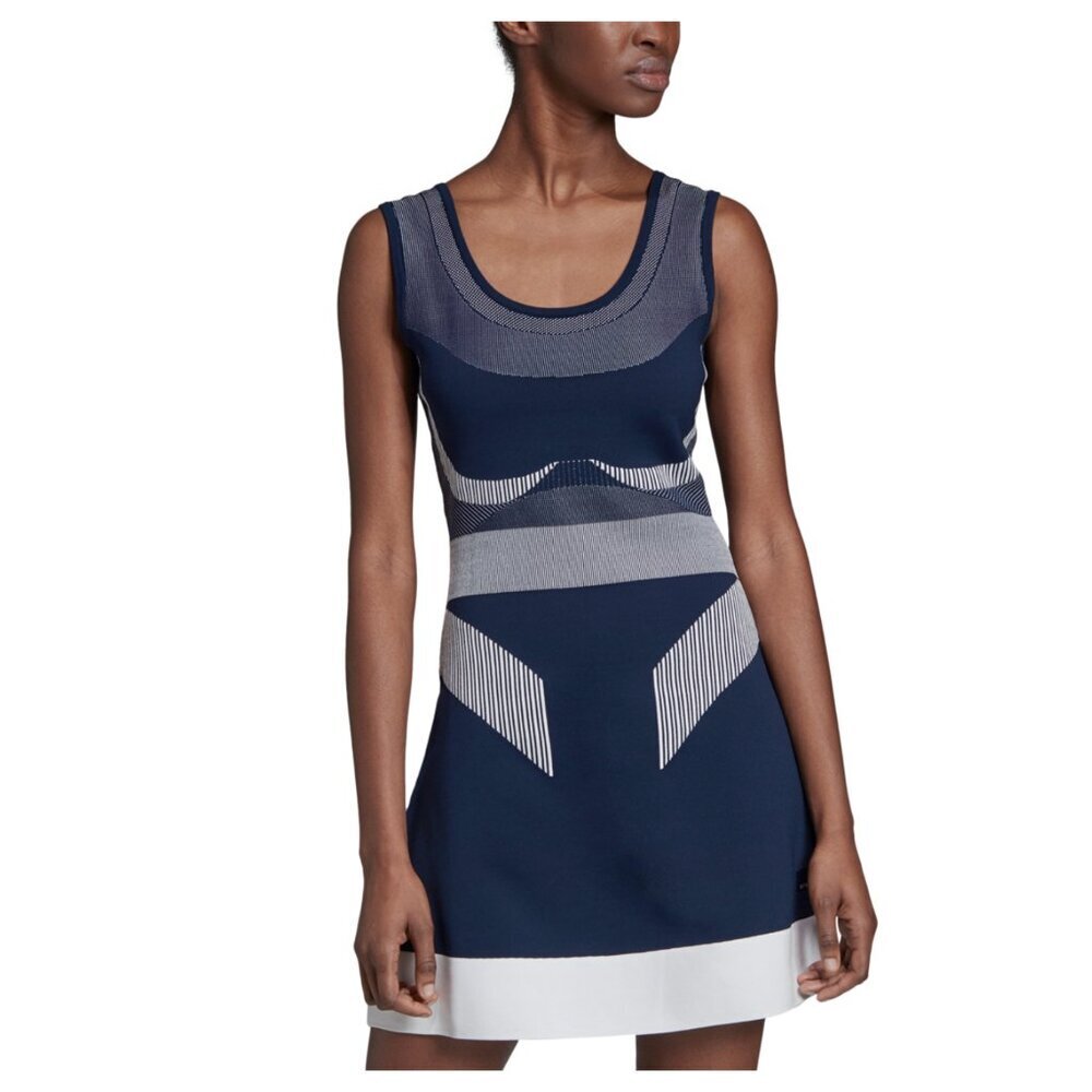 Adidas x Stella McCartney Court Clubhouse Prime Knit Tennis Dress Night Indigo - Picture 2 of 13
